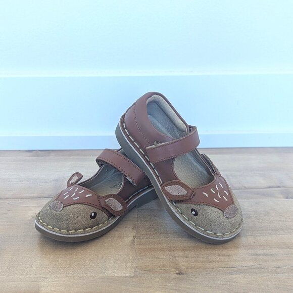 Mini Boden Mary Jane Leather Deer Shoes - Size EU 24/US 7.5 Little Kid - Picture 2 of 9